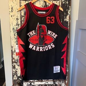 Headgear Classics The Wire Warriors Omar Devon Little Basketball Jersey Sz L NWT